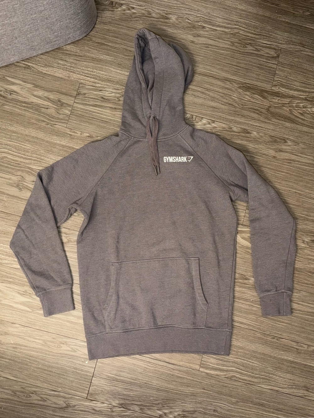 Gymshark Men's Small Heather Gray Hoodie with Logo